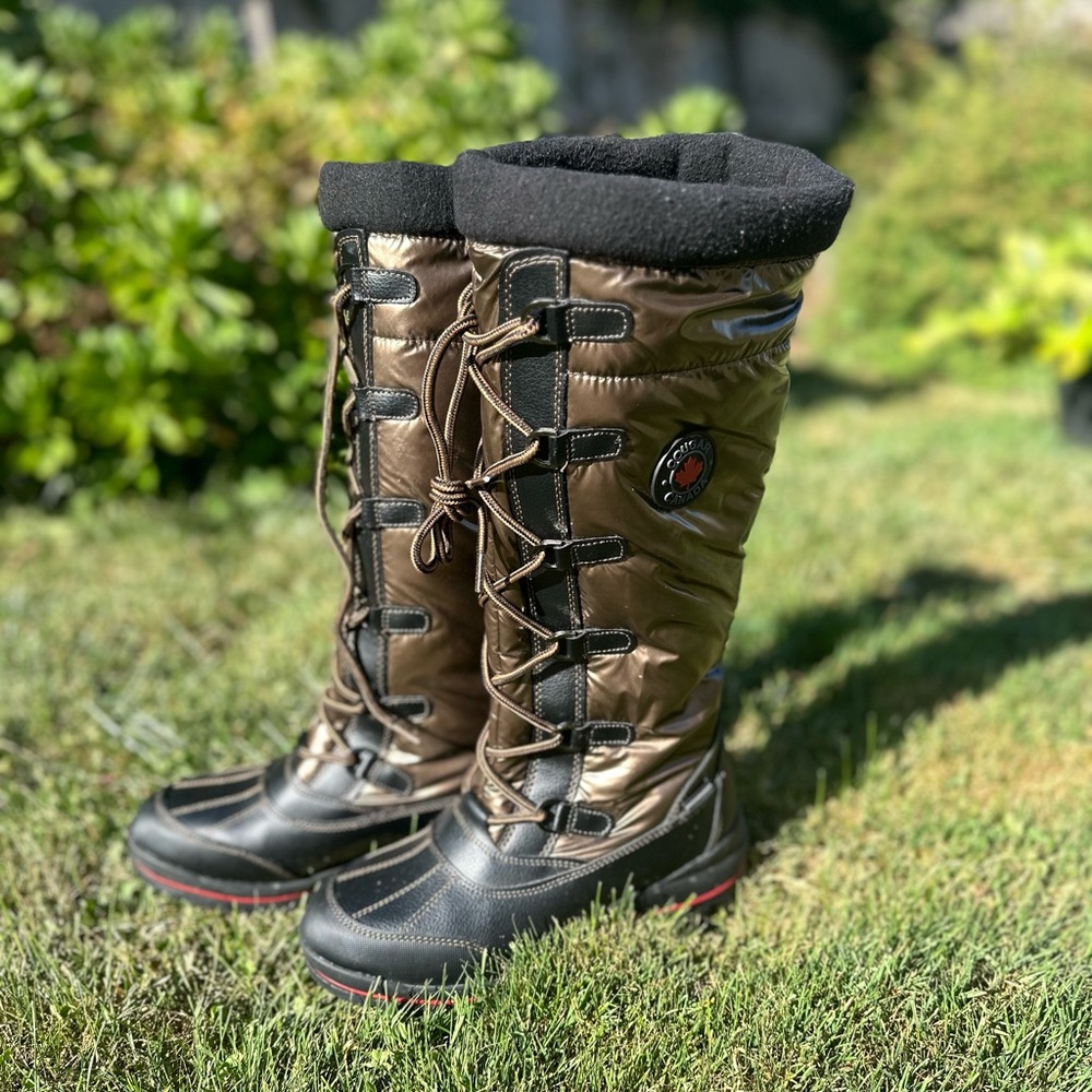 Cougar Canada Canucks Lace Up Tall Winter Boots